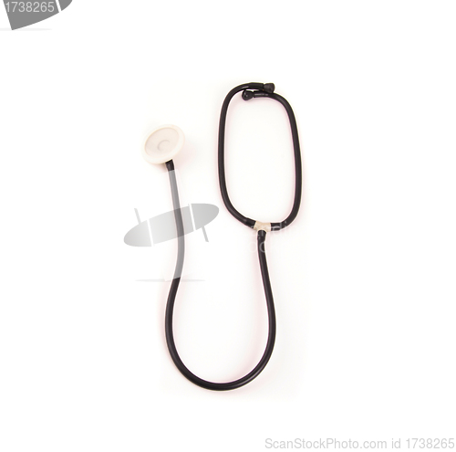 Image of old stethoscope isolated on white