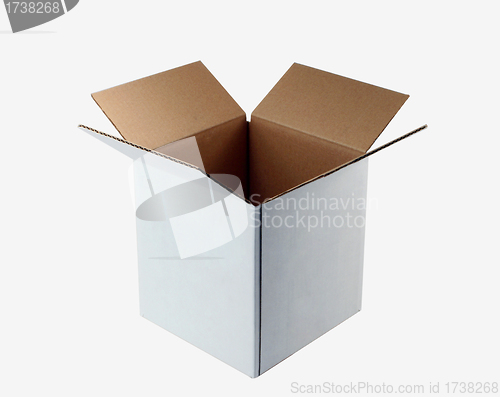 Image of Open cardboard box