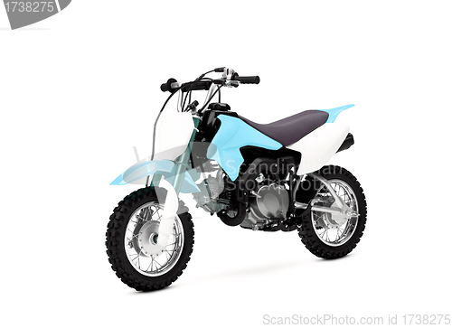 Image of blue scooter isolated