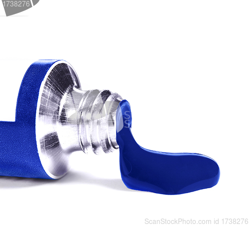 Image of blue paint tube