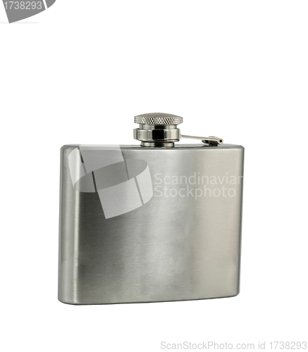 Image of whiskey flask isolated