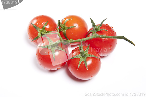 Image of cherry tomatoes isolated on the white background