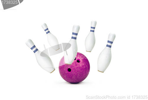 Image of white skittles and  ball on white background