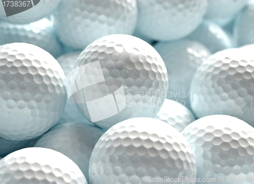 Image of white golf balls background