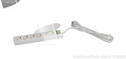 Image of outlet power strip isolated