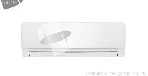 Image of white air conditioner isolated on white background