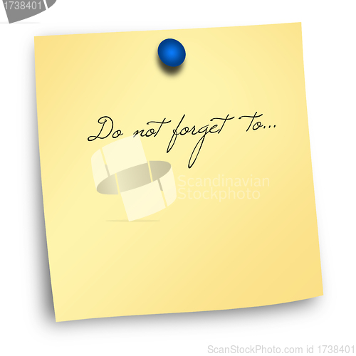 Image of do not forget to, memory blank paper