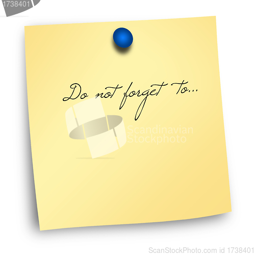 Image of do not forget to, memory blank paper