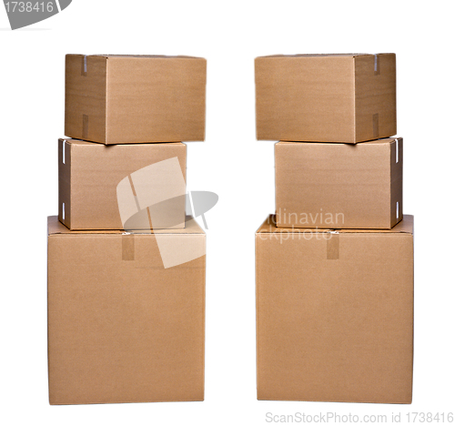 Image of piles of cardboard boxes