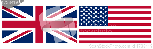 Image of flags, Uk and USA