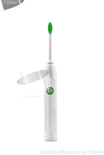 Image of electric toothbrush on white background