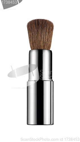 Image of brown make up brush isolated on white