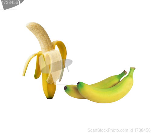 Image of Bunch of bananas isolated