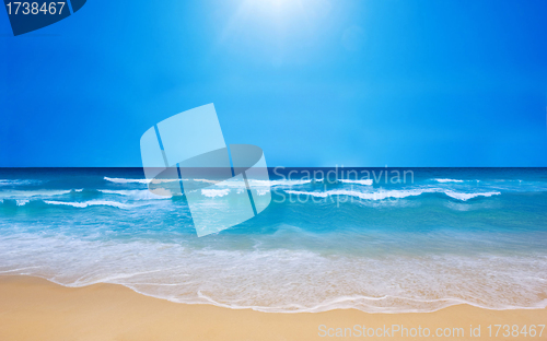 Image of sand of beach caribbean sea