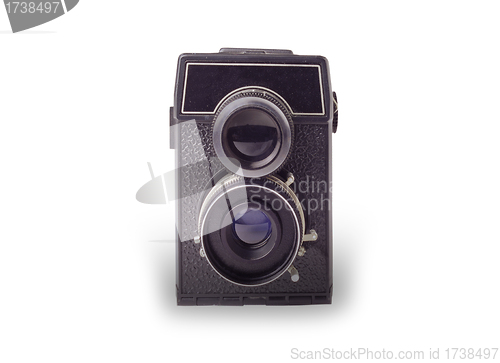 Image of retro photo camera isolated on white