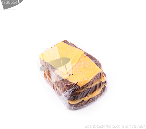 Image of Bread and cheese isolated