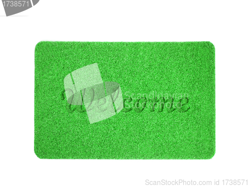 Image of Welcome mat isolated over white