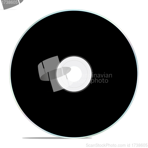 Image of black cd isolated