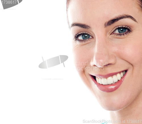 Image of Closeup of beautiful female face