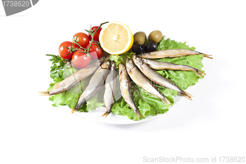 Image of capelines on plate