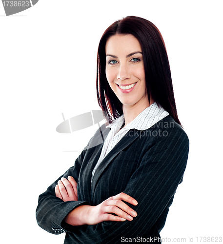 Image of Businesswoman posing with crossed arms