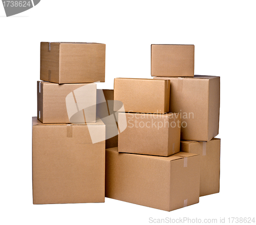 Image of cardboard boxes isolated