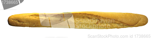 Image of long loaf isolated on white background