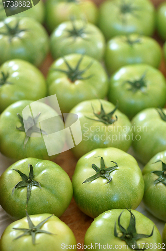 Image of Fresh green tomatoes background