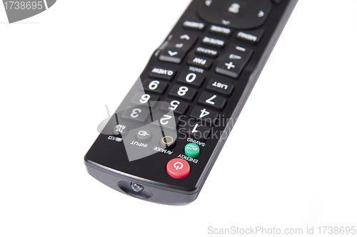 Image of Closeup of frontal part of remote control for tv