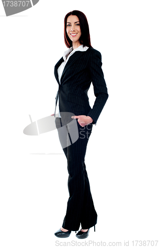 Image of Full length of beautiful businesswoman