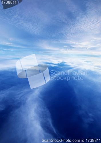 Image of The blue sky and beautiful white clouds.