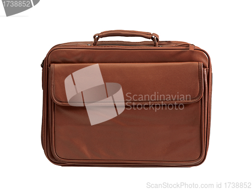 Image of Leather brown briefcase