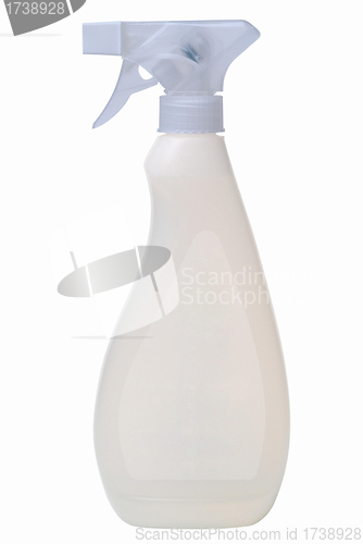 Image of White plastic spray bottle on isolated background