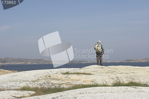 Image of Man with rucksack.