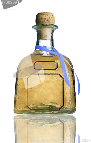 Image of Cognac bottle without labels on white