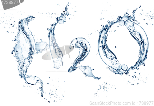 Image of H2O - water chemical symbol