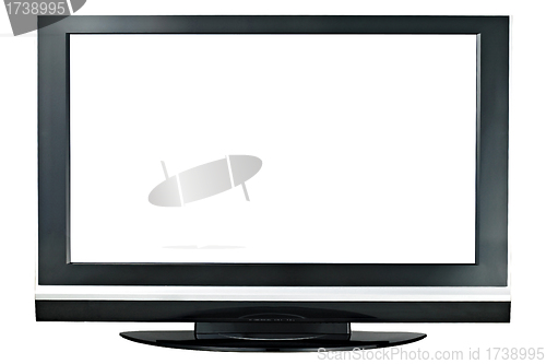 Image of Modern widescreen lcd tv monitor