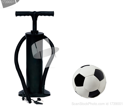 Image of pump and football ball