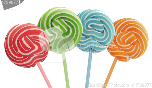 Image of Colourful lollipop isolated on white