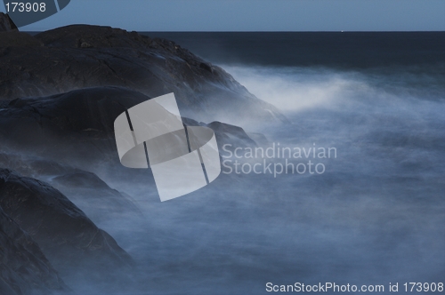 Image of Dark norwegian shore