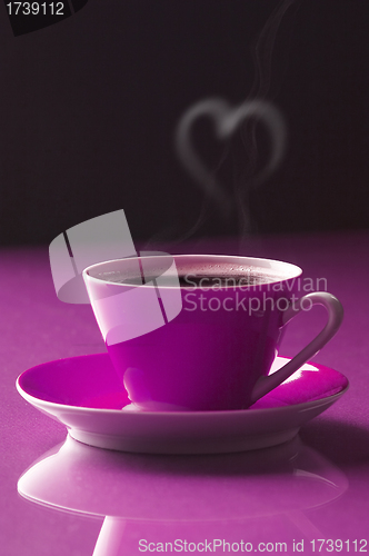 Image of Purple Coffee cup with love