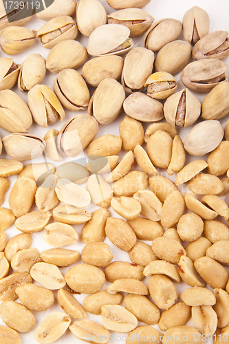 Image of Fresh salty peanuts with pistachio