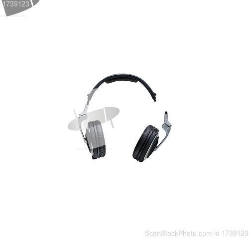 Image of broken headphone isolated