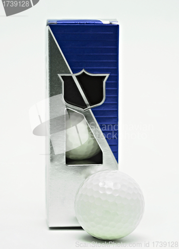 Image of white golf balls isolated