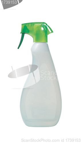 Image of sanitary bottle on white background