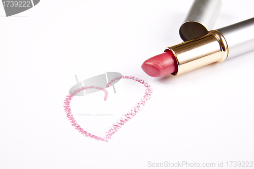 Image of Lipstick and words I love you!