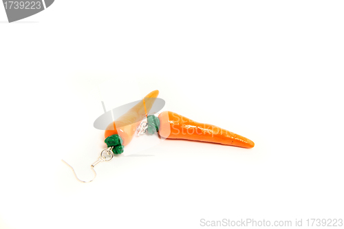 Image of Handmade plastic bijouterie - carrot