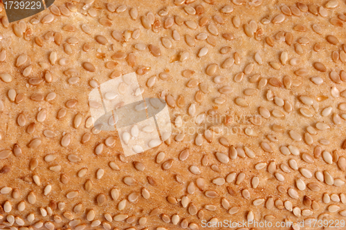 Image of Fresh bread with sesame background