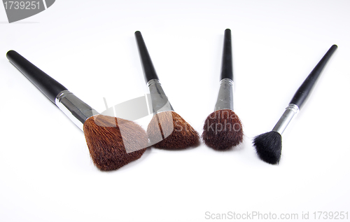 Image of Professional make up and powder brushes