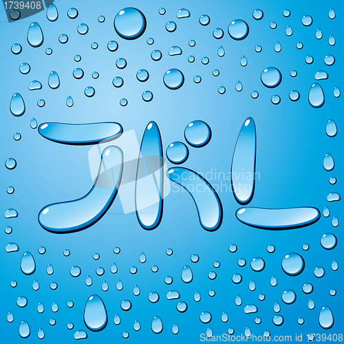 Image of Water Drops Letters